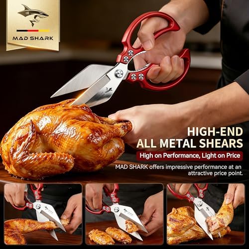 MAD SHARK Heavy Duty Kitchen Shears, All Purpose Kitchen Scissors