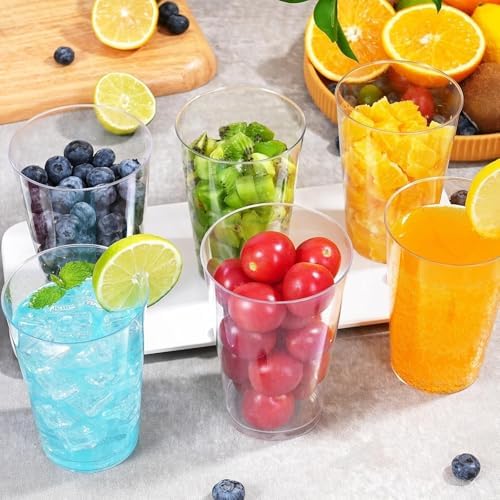 BYSNOW 300 Pack 12 oz Clear Plastic Cups, Disposable Plastic Cocktail Cups