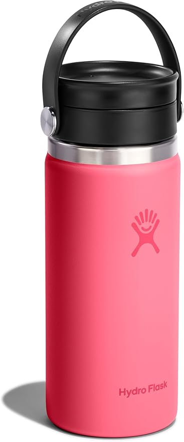 Hydro Flask Flex Sip Coffee Tumbler – Insulated Stainless Steel, Non Spill, Leak Proof Travel Coffee Cup 16 Oz Popstar Pink