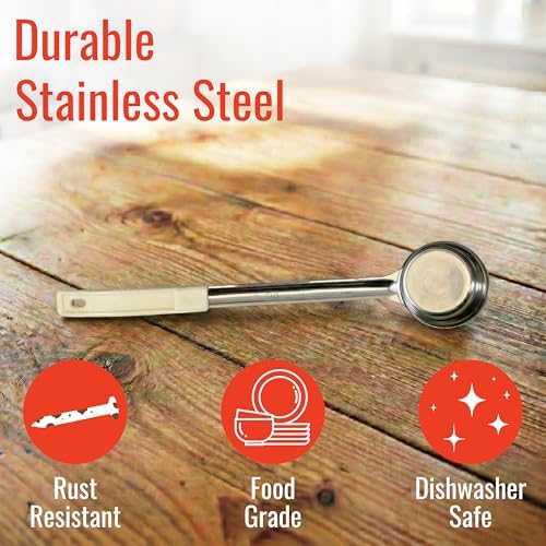 3 oz Solid Stainless Steel Portion Control Ladle Spoodle - [Pack of 2]