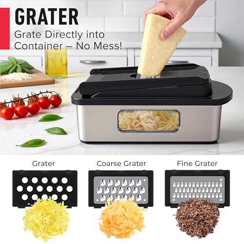 MUELLER HOME Pro-Series 10-in-1 Stainless Steel Multi Vegetable Chopper