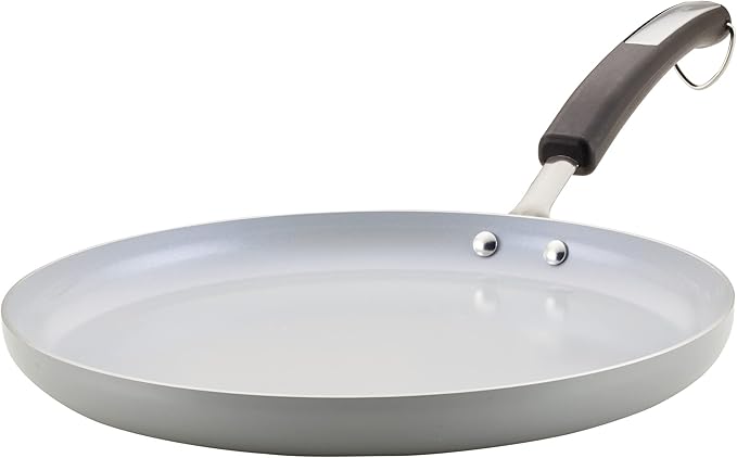 Farberware EcoAdvantage Ceramic Nonstick Griddle/Grill Pan, 11.25 Inch - Gray
