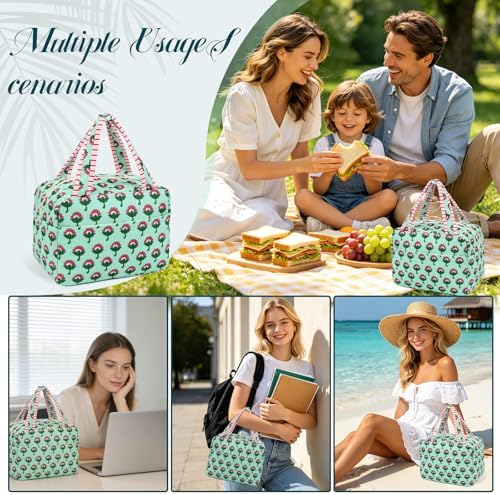 Lunch Box for Women, Insulated Reusable Lunch Bag, Cute Lunch Tote Bag