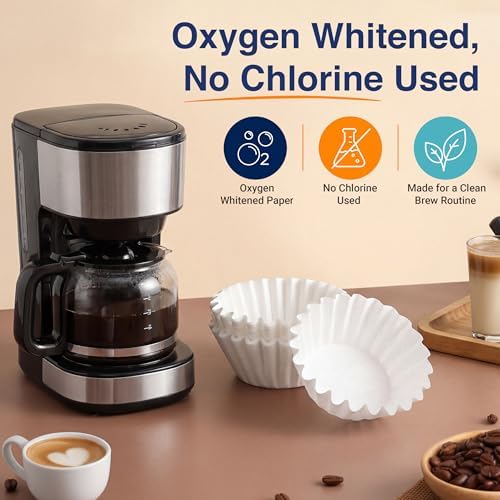 4 Cup Basket Coffee Filters (100, White)