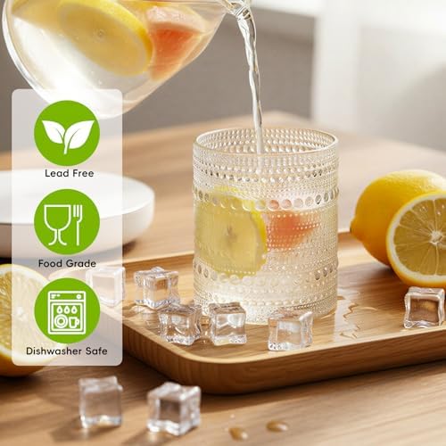Moretoes Hobnail Drinking Glasses Set of 12