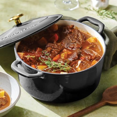 Tramontina Bestow Enameled Cast Iron 5.5-Qt Round Dutch Oven Pot with Lid