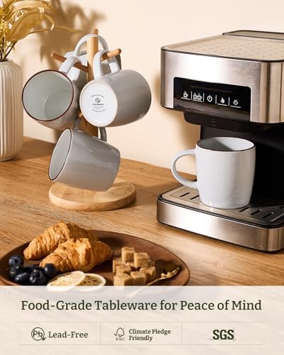famiware Mercury Coffee Mugs 13 oz, Coffee Mugs Set of 6 with Handle