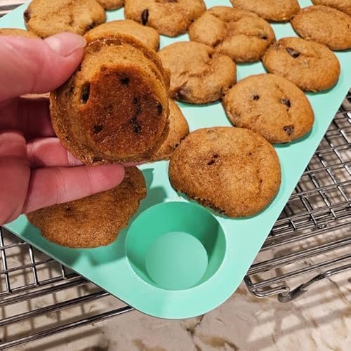 Silicone Mini Muffin Pan, 24 Cups Cupcake Pan, 2PCS