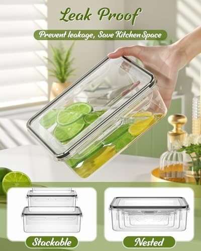 56 Piece Food Storage Containers with Lids(28 Containers & 28 Lids), BPA-Free Plastic Food Containers for Kitchen Storage and Organization, Leak Proof Meal Prep Container, Includes Labels & Pen