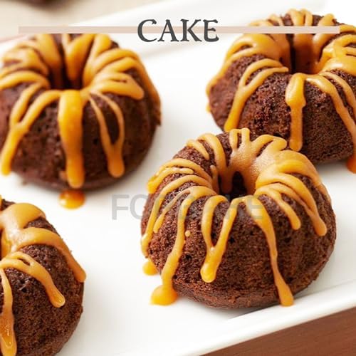 4-Inch Angel Food Cake Pan Set, Nonstick Aluminum Tube Pans, 6 Pack