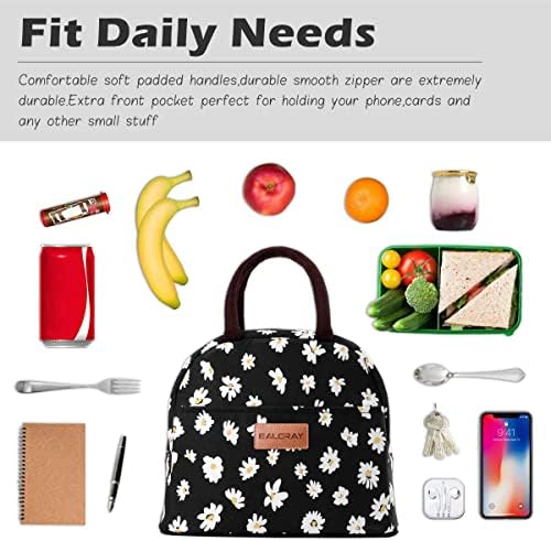 BALORAY Lunch Bag for Women Men Adult Lunch Box (Daisy), M