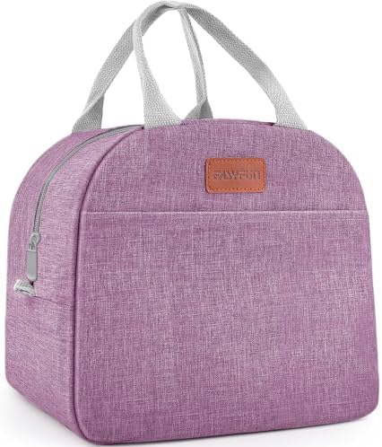 Lunch Bag for Women & Men Adult Insulated Lunch Box, Small Leakproof Cooler Food Lunch Containers Reusable High Capacity Lunch Tote Bags for Work, Travel, Outdoor - Deep purple