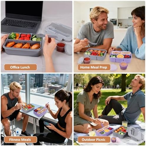 Caperci Bento Box Adult - 50 oz Large Lunch Containers for Adults and Teens