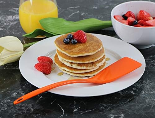 Reston Lloyd Spatula, Turner for Non-stick pans, Heat Resistant, BPA Free Melamine Utensil with Ergonomic Handle,11 inch, Orange