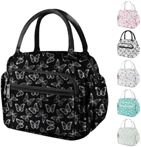 Lunch Bag Women Stylish Quilted Lunch Boxes for Adult Fit and Fresh Cooler Insulated Lunchbox for Work Cute Small 11 Liters Compact Lunchbag Waterproof