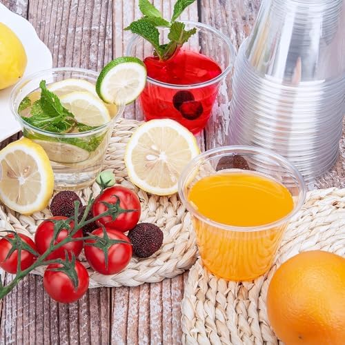 TashiBox 300 Pack 9 oz Clear Plastic Cups, Non Reusable Tumblers Crystal Clear PET Cups