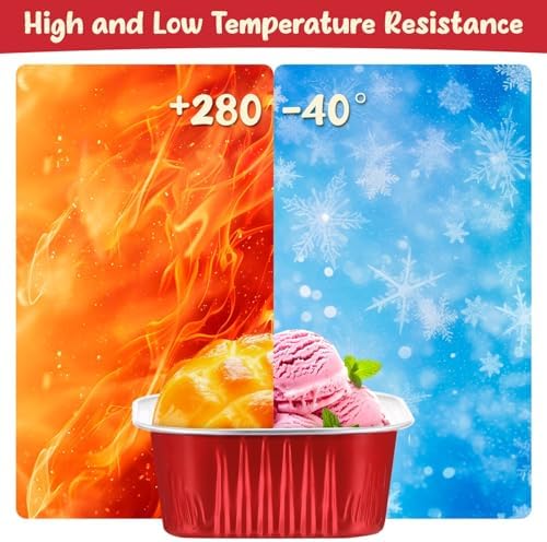 selizo 60 Pack 10oz Mini Disposable Cake Pans with Lids, Aluminum Foil Square Baking Cups, 4.4x4.4 Large Baking Cake Tins Cup Cake Containers with Lids for Individual Cakes