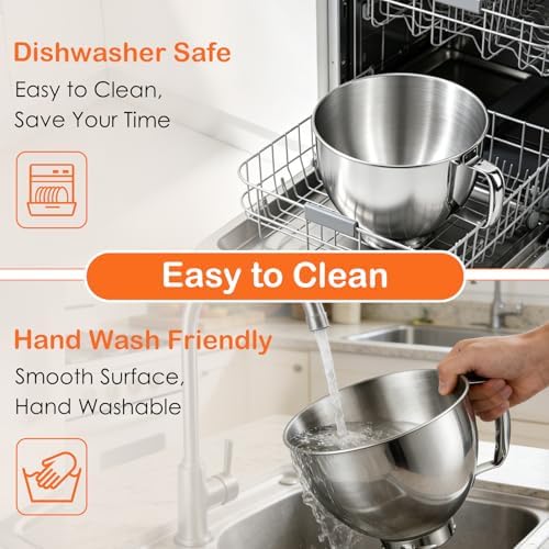 5QT Stainless Steel Mixer Bowl for KitchenAid Tilt Head Stand Mixer