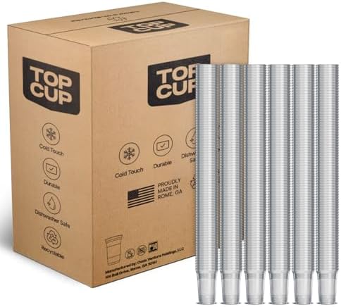 Top Cup Bulk Aluminum Party Cups, Stealth Design, 9oz, 645 Count