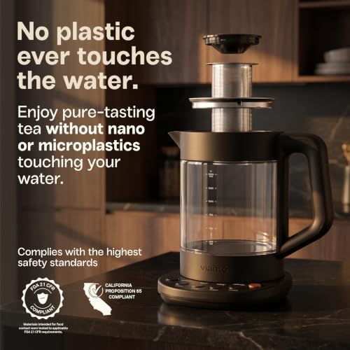 Viante Luxury Tea Set, Electric Kettle With Infuser, Gift for Tea Lovers
