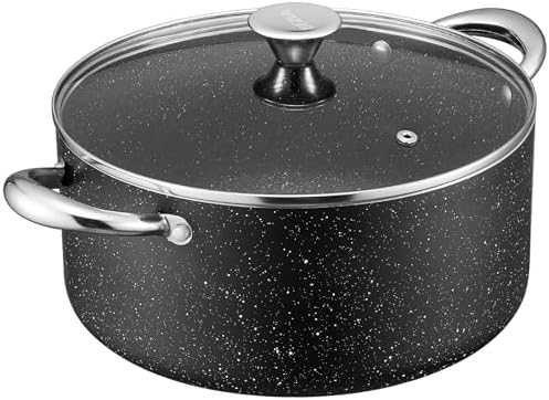 BEZIA 6 Quart Nonstick Stock Pot with Lid, Induction Cooking Pot for Soup