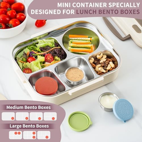 8 Pack - 1.6 Oz Small Salad Dressing Containers To Go, Sauce Cups with Lids