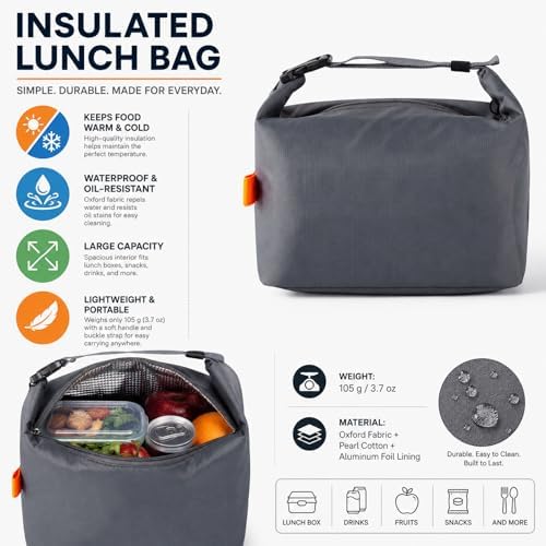 Insulated Lunch Bag For Women, Reusable Lunch Box Tote Bags