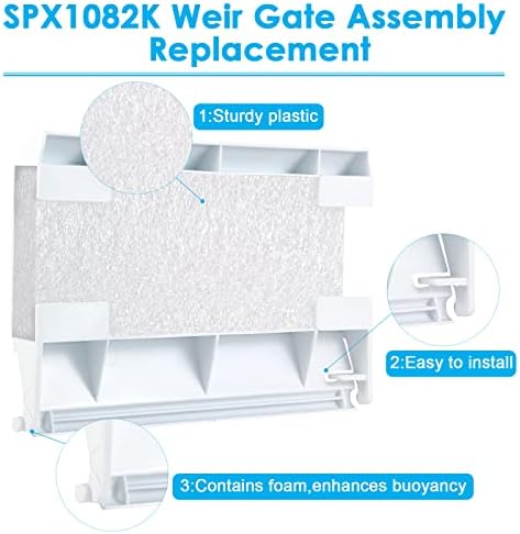 Anemone SPX1082K Pool Skimmer Weir Door Compatible with Hayward SP1082,SP1083,SP1084,SP1085,SP1086 Models,Skimmer Door Flapper Weir Gate Assembly for Hayward Pool Skimmer