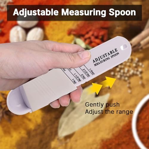 Adjustable Measuring Spoon for Dry and Liquid（White）