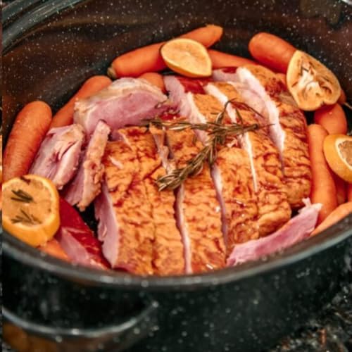 Granite Ware Covered Oval Roaster, 20 Lb Capacity - Speckled Black