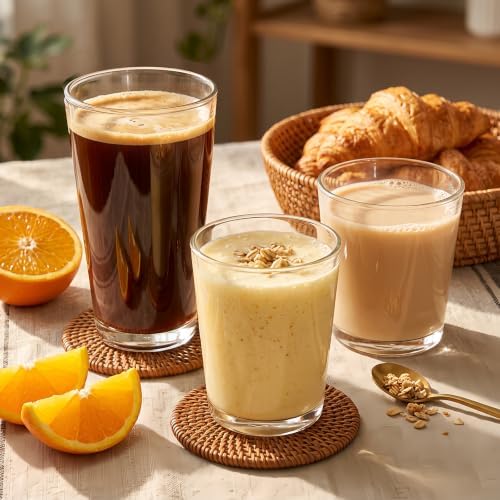 Moretoes Everyday Drinking Glasses Set of 12 Glass Cups Set