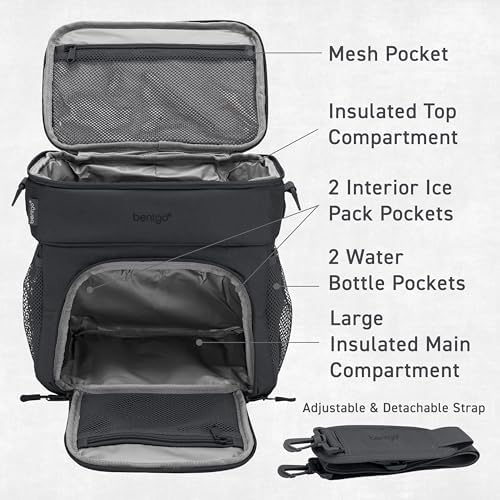Bentgo Prep Deluxe Insulated Meal Prep Lunch Bag for Adults, Holds 5 Meals