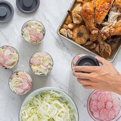 S'well 12oz Glass Prep Bowl Set of 4 for Easy Meal Prep, Black, Durable Tempered Glass, Nesting Design Compatible with 21.5oz S'well Eats Containers