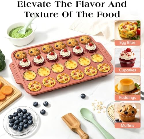 Silicone Muffin Pans for Baking with Metal Reinforced Frame