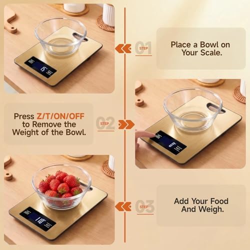 Food Scale, Digital Kitchen Scale with Hanging Loop, 11lb Baking Scale