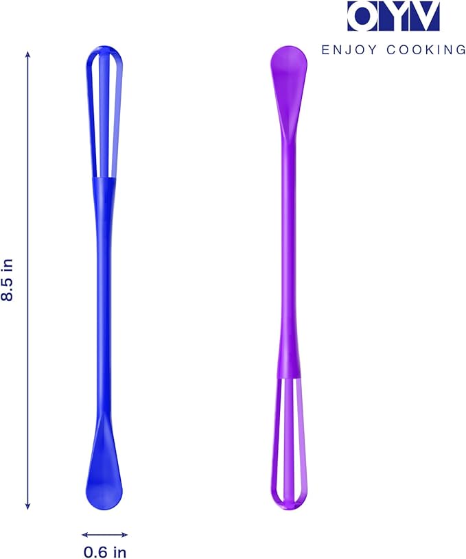 Colorful Mini Whisk, Mini Spoon, Multifunctional Small Whisks for Cooking, Tiny Whisk 7 Pieces, Mini Small Wisk, for Blending, Whisking, Beating Ingredients, Mixing Sauces