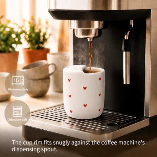 Ceramic Coffee Mug with Silicone Sleeve, 12oz Heart Coffee Cup