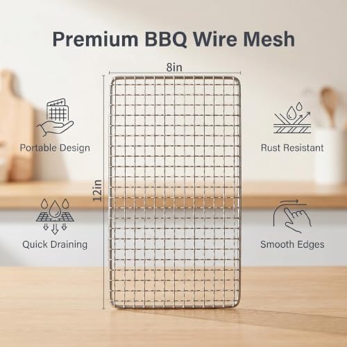 48 PCS 12 "x 8" Disposable Grill Rack Grids,BBQ Roasting Rack
