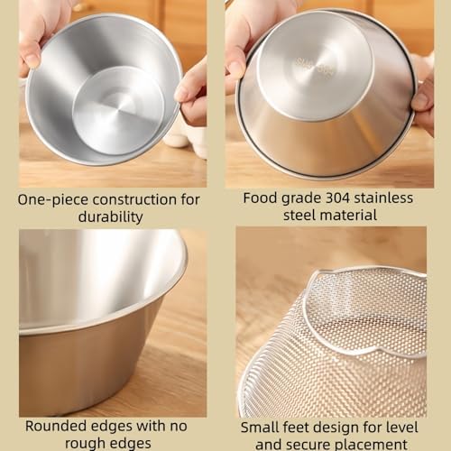Mini Colander with Small Mixing Strainer Bowl,Small Strainer for Fruit,Rice