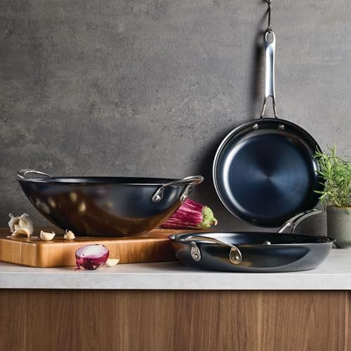 Anolon EverLast N2 Carbon Steel Frying Pan, 12-Inch, Black