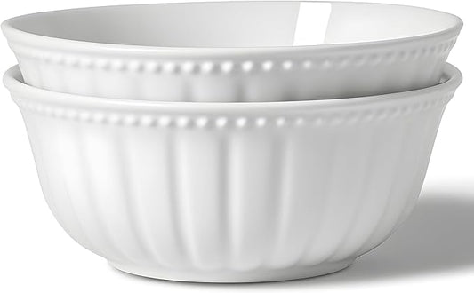 HOMBENE Pasta Bowls, 8 Inch Oatmeal Bowls, Kitchen Bowl Set, Mixing bowl Set, Salad bowl, Microwave and Dishwasher Safe, Set of 2