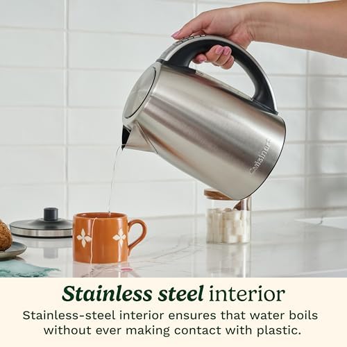 Cuisinart Electric Kettle, 1500W Fast Heating, 6 Temp Presets, 1.7L