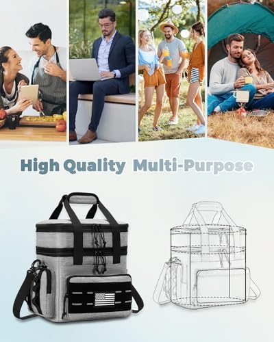 holuxer Lunch Bag & Lunch Box for Men - Tactical Large Soft
