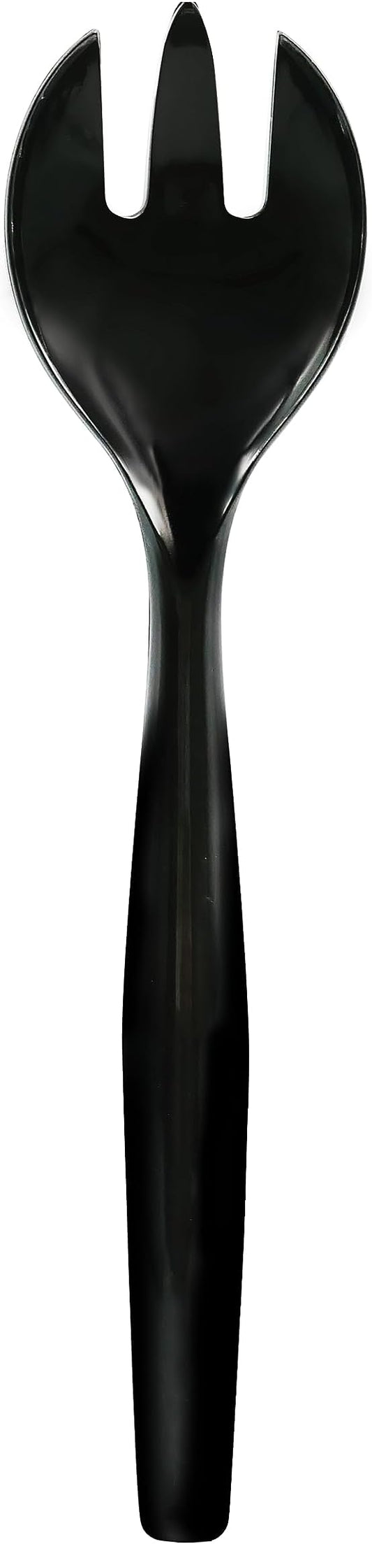 Party Essentials Disposable Heavy Duty Plastic Serving Utensils for Buffets Events Parties, 9-Count 10" Forks, Black