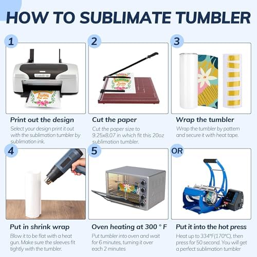 D·S Sublimation Tumblers 20oz 50Pack Skinny Straight Tumblers with Gift Box