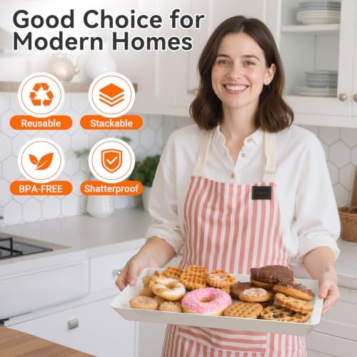 6-Pack Serving Tray in 3 Sizes, Serving Platter, Trays for Serving Food