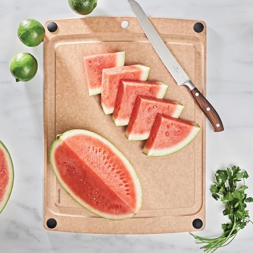 Epicurean All-In-One Cutting Board, 19.5" x 14.5" Juice Groove, Natural