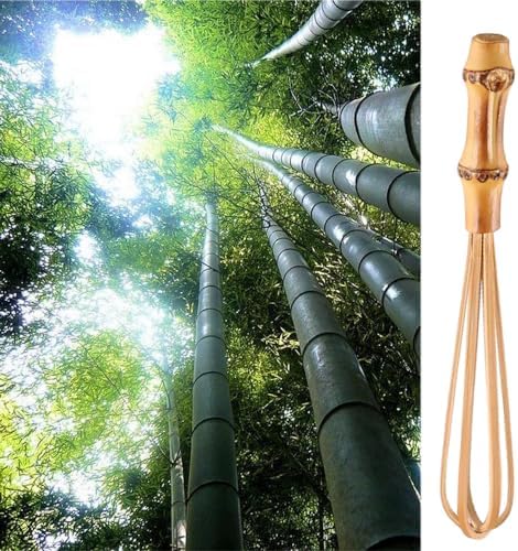 Handmade Bamboo Whisk, 5.7 Inch Mini Wooden Whisk for Cooking