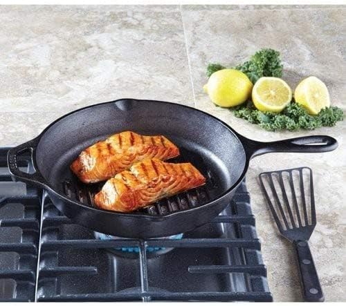 Lodge Cast Iron Grill Pan, 10.25-inch (Pack of 3)