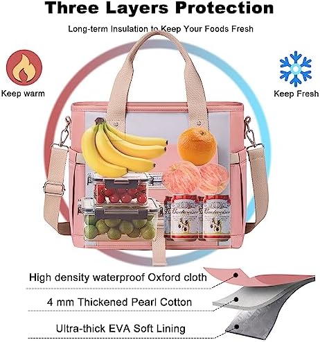 Weitars Insulated Lunch Bag for Women Men,Leak Proof Lunch Box for Work